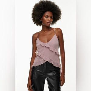 Aritzia Wilfred Dusty Rose Pink Eminence Top